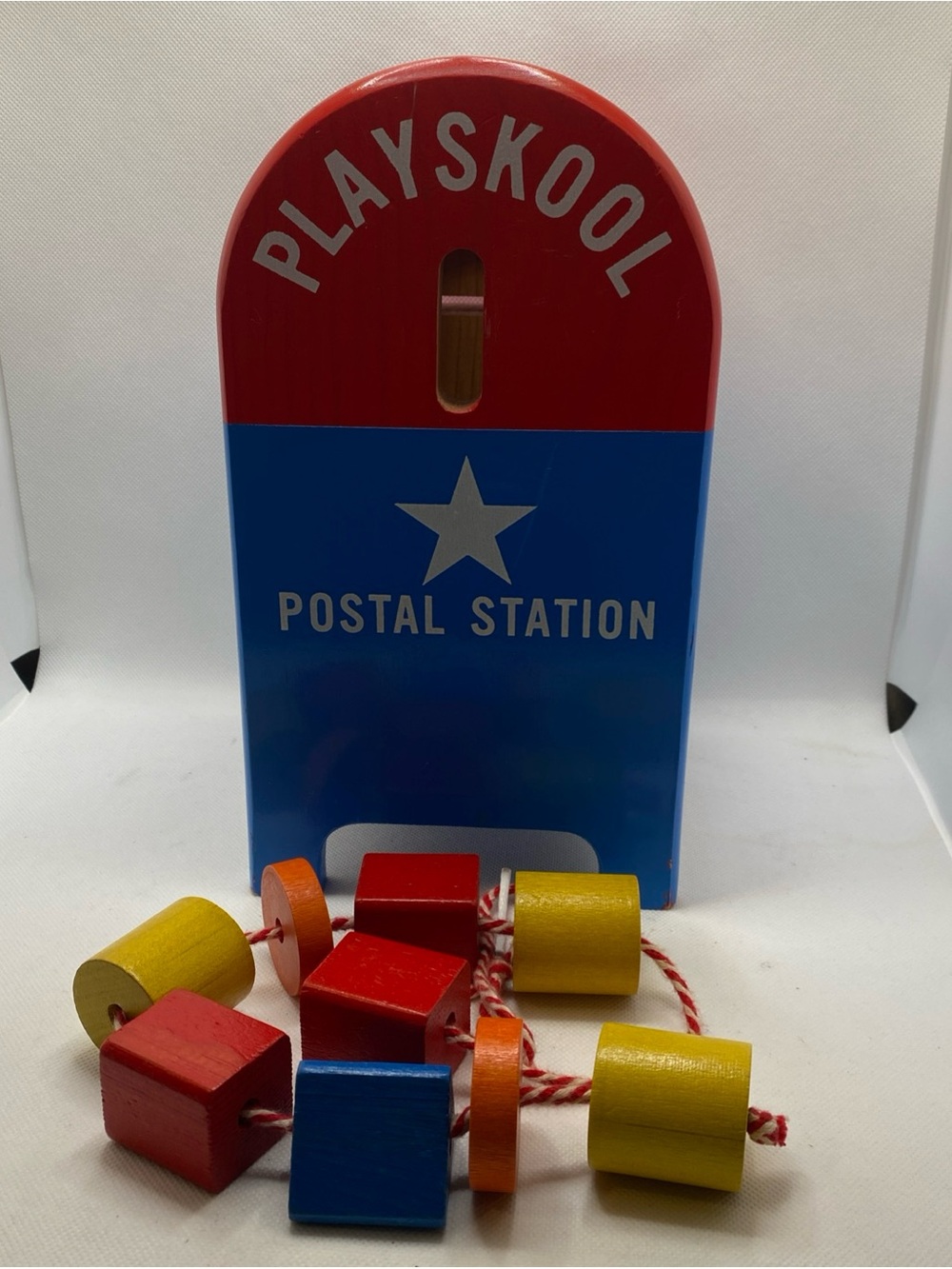 Vintage Playskool Postal Station with Blocks